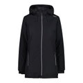 CMP Winterjacke Long Fix Hood (gefütterte Ripstop-Jacke) schwarz Damen